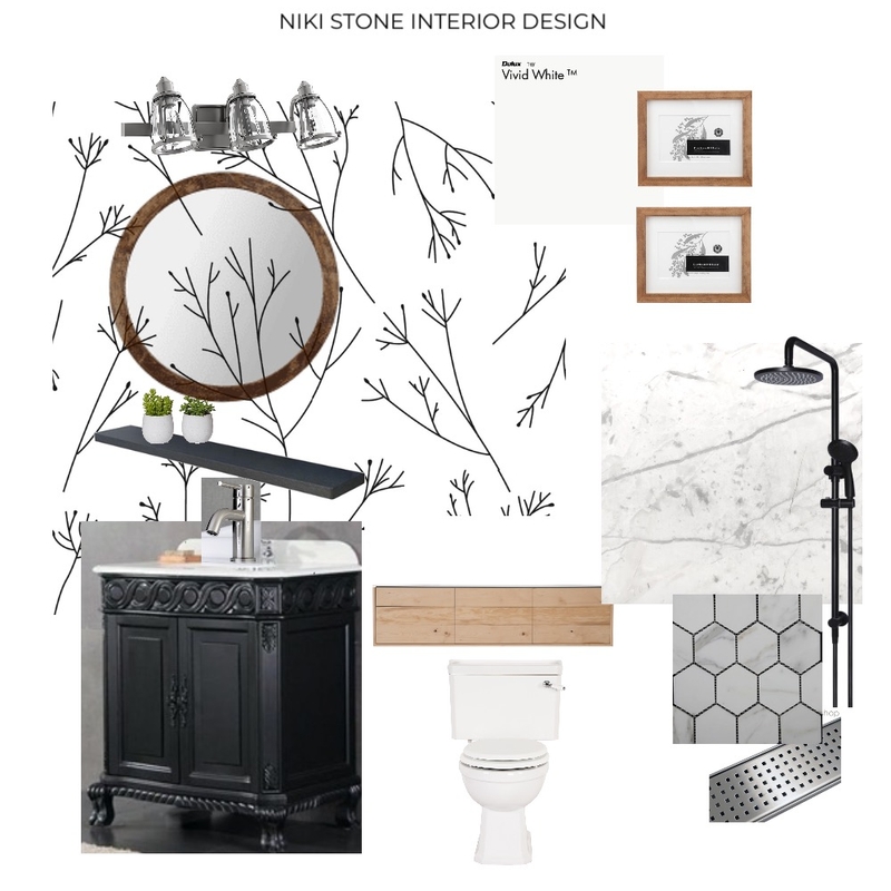 Fresh &amp; Modern Farmhouse Bathroom Mood Board by NikiStone on Style Sourcebook