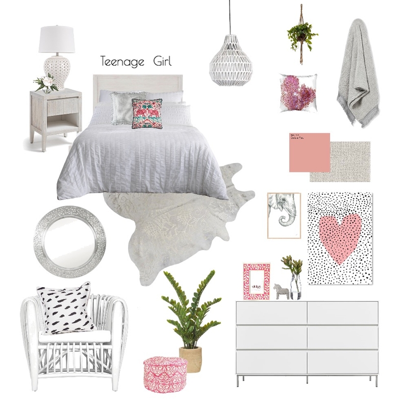 Hamptons Inspired Teenage Girls room Mood Board by Haus & Hub Interiors on Style Sourcebook