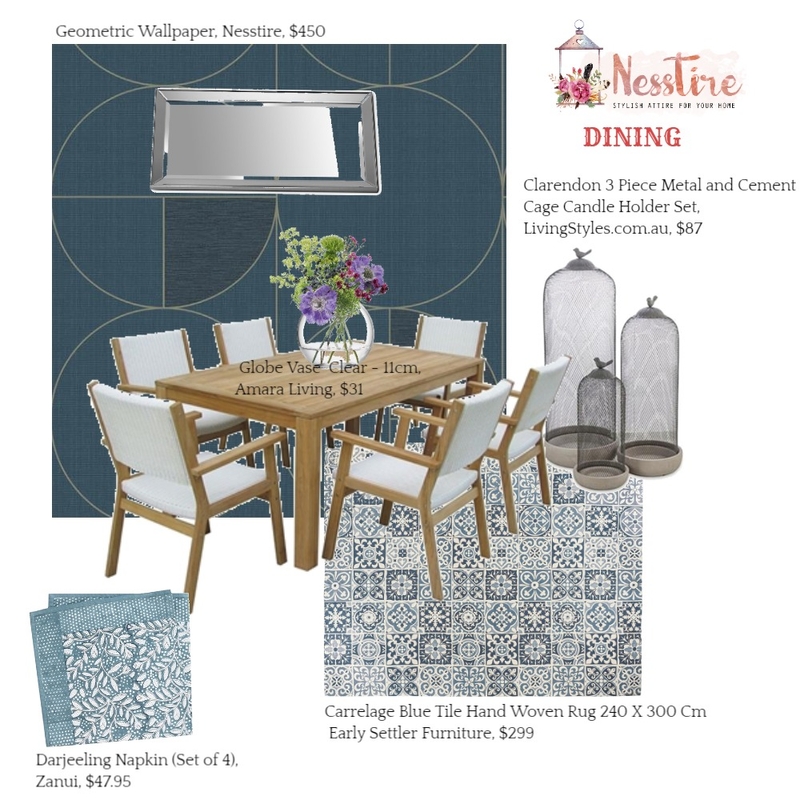 DINING-01 Mood Board by nesstire on Style Sourcebook