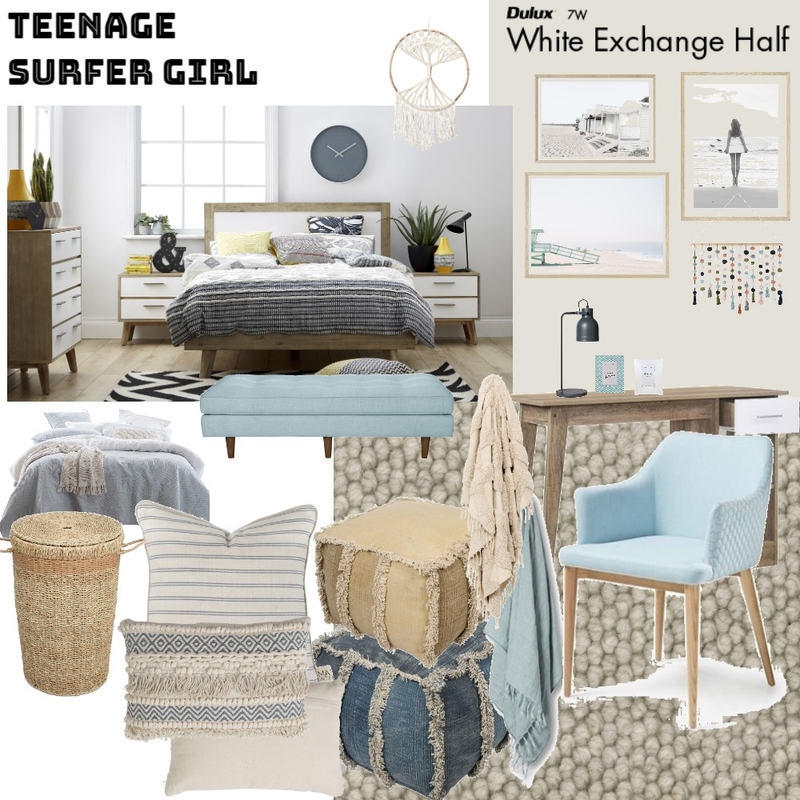 Teenage Surfer Girl Bedroom Mood Board by Jo Laidlow on Style Sourcebook