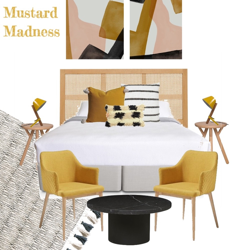 Mustard Bedroom Mood Board by Savannah_denny_designs on Style Sourcebook