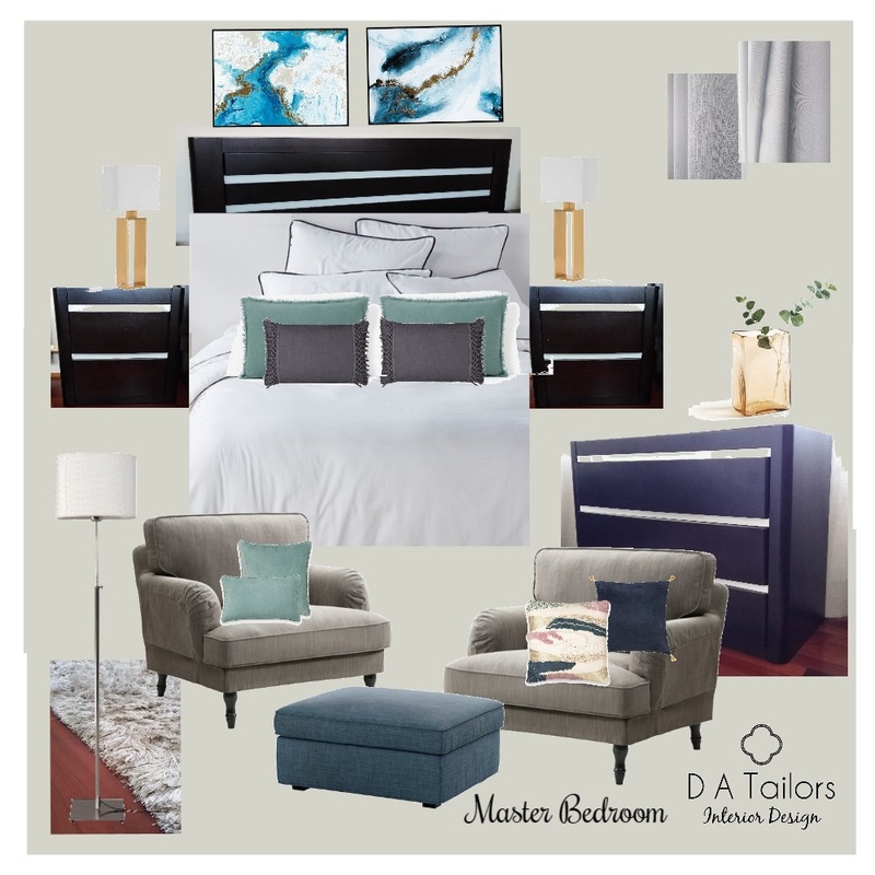 Transitional Coastal Master bedroom Mood Board by DA Tailors on Style Sourcebook