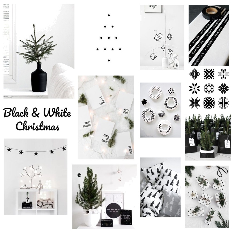 B&amp;W CHRISTMAS Mood Board by elenigiganta on Style Sourcebook