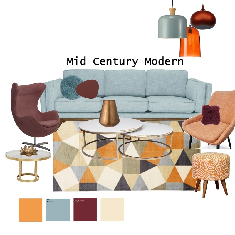 Mid Century Modern Mood Board by JustineWalker on Style Sourcebook