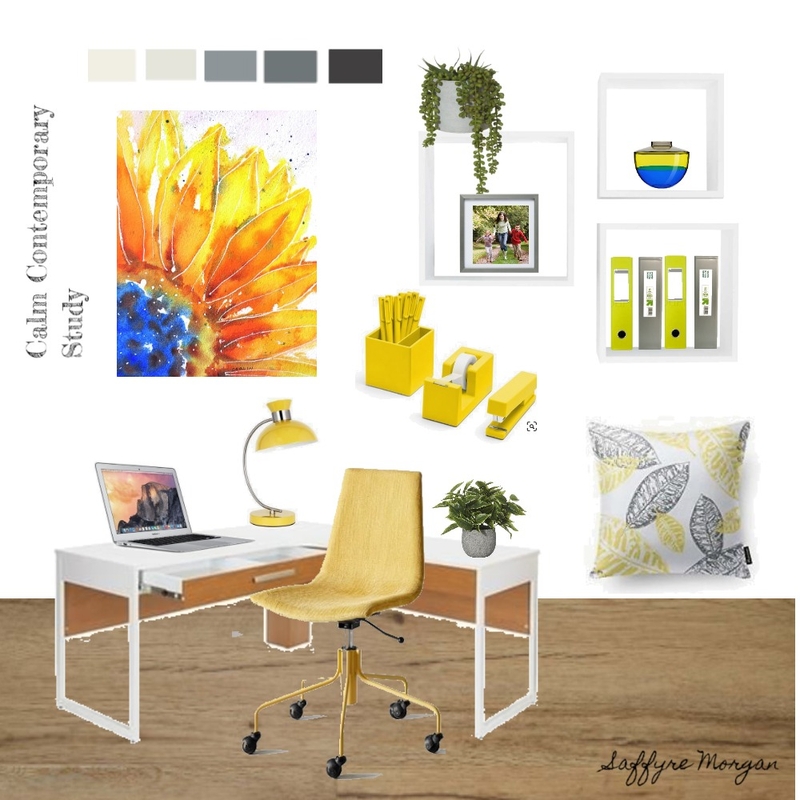 Calm Contemporary Study Mood Board by SaffyreMorgan on Style Sourcebook