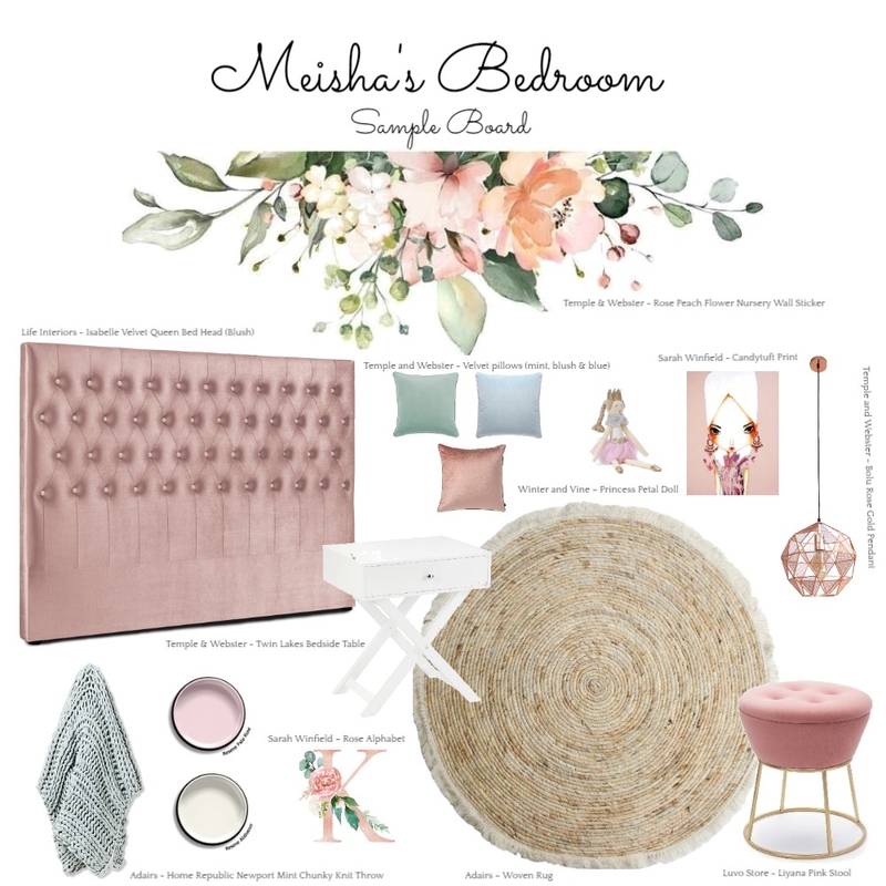 Meisha's Bedroom Mood Board by kaela82 on Style Sourcebook