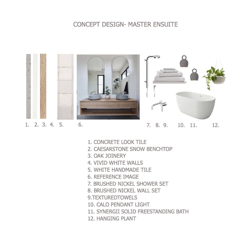 Master Ensuite Mood Board by Emerald Pear  on Style Sourcebook