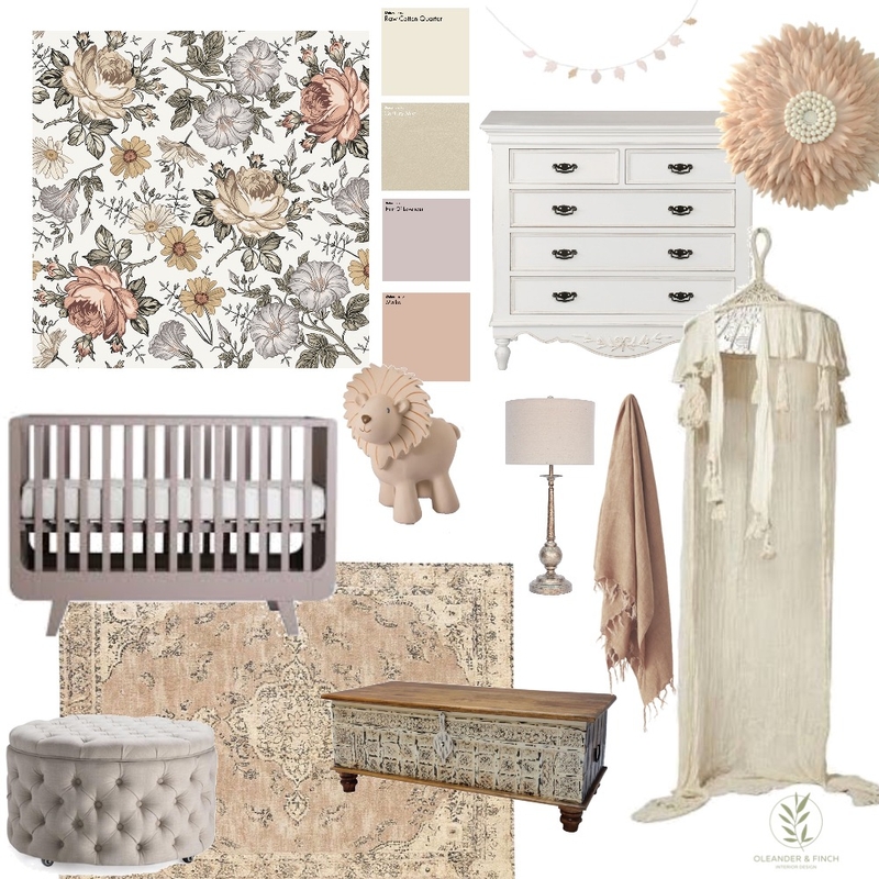 Vintage rose Mood Board by Oleander & Finch Interiors on Style Sourcebook