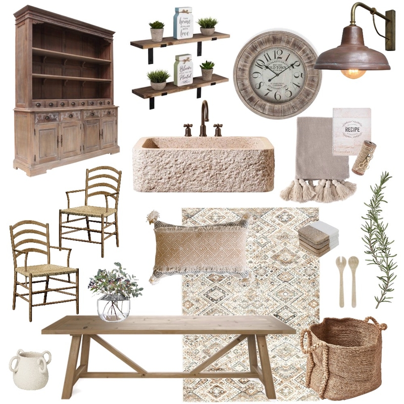 Farmhouse kitchen Mood Board by Oleander & Finch Interiors on Style Sourcebook