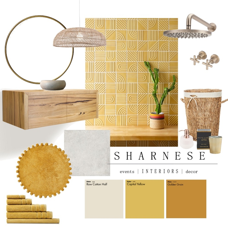 Sunshine Bathroom Mood Board by jadec design on Style Sourcebook