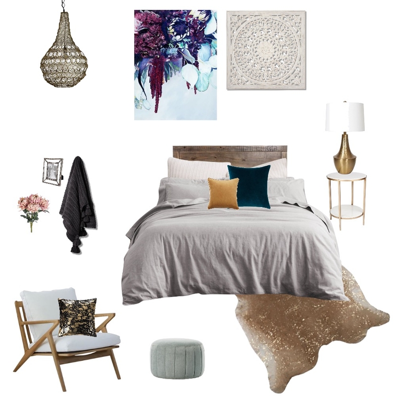 boho luxe bedroom Mood Board by Haus & Hub Interiors on Style Sourcebook