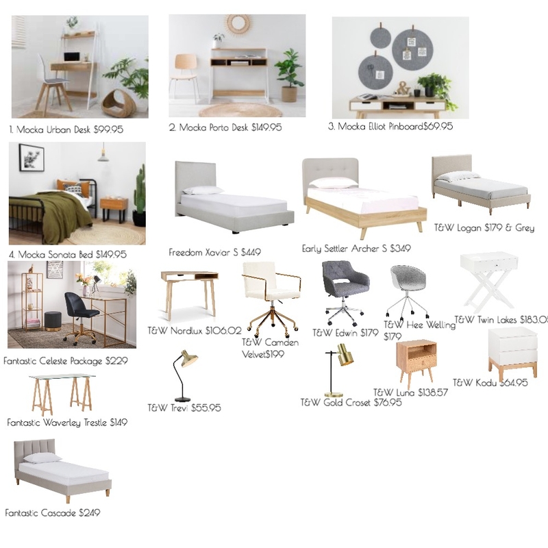 Study/Bedroom Mood Board by MISS G Interiors on Style Sourcebook