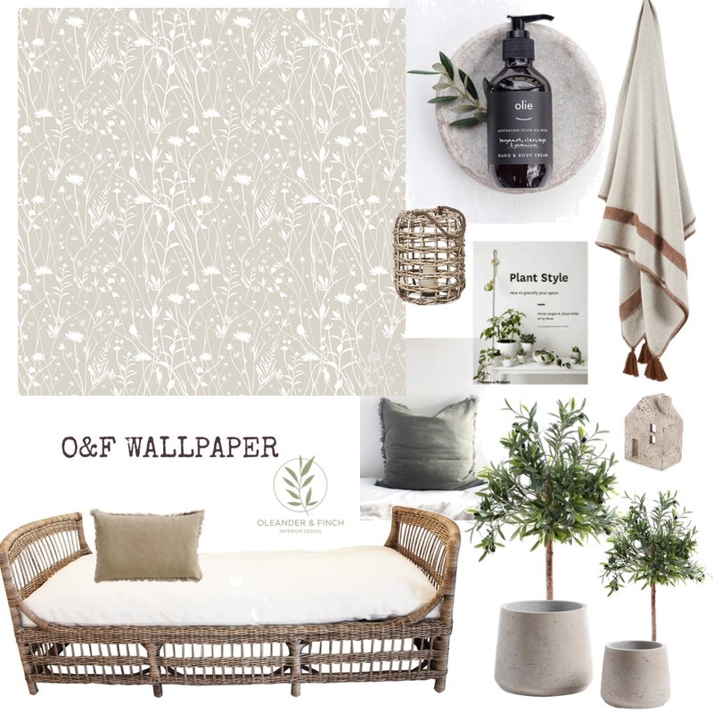 O&amp;f Wallpaper Mood Board by Oleander & Finch Interiors on Style Sourcebook