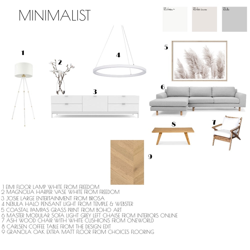 Minimalist Mood Board by Gretel on Style Sourcebook