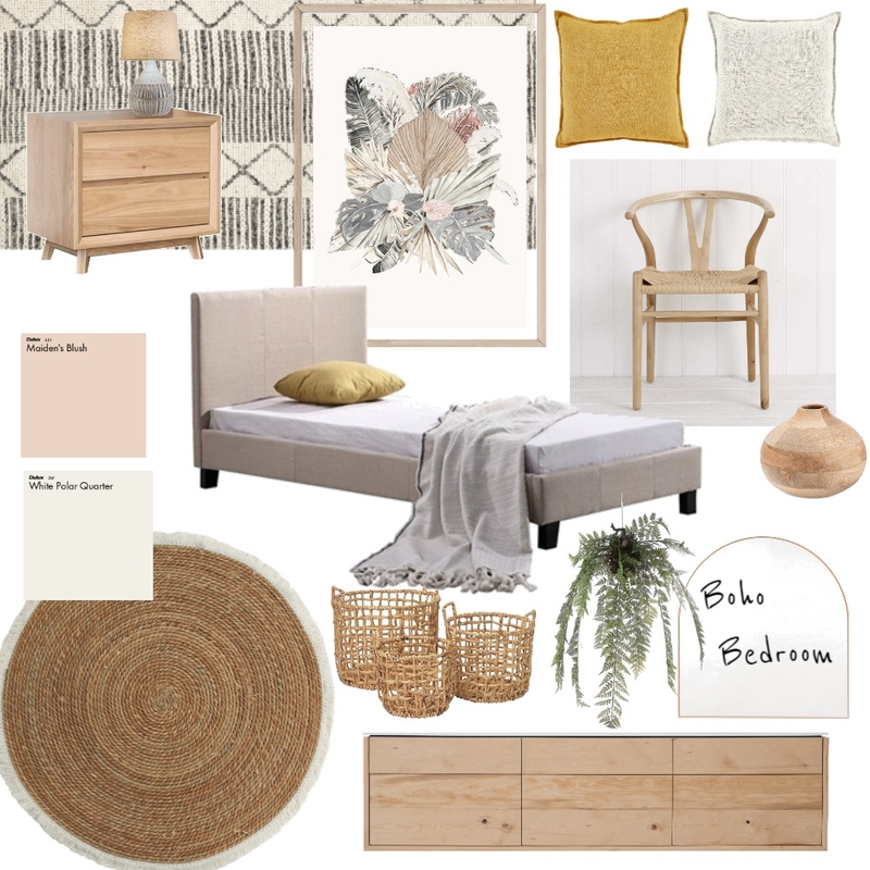 Boho Bedroom Mood Board by amandajdeflavio on Style Sourcebook