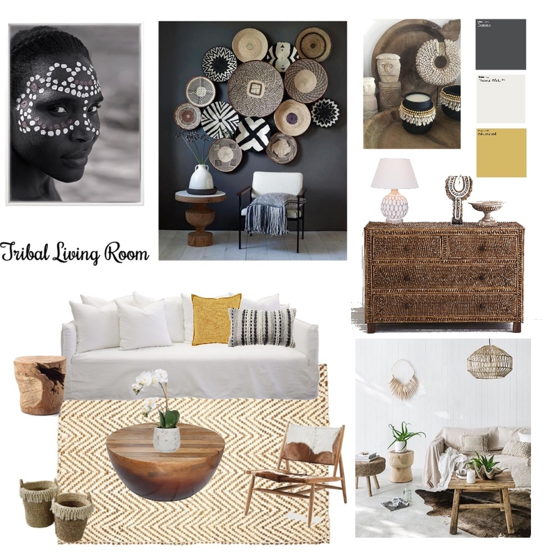 Tribal Living Room Mood Board by yumirenard on Style Sourcebook