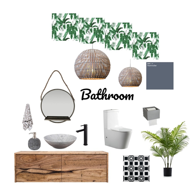 Tropical Feels bathroom (ass 9) Mood Board by CheyenneCarmichael on Style Sourcebook