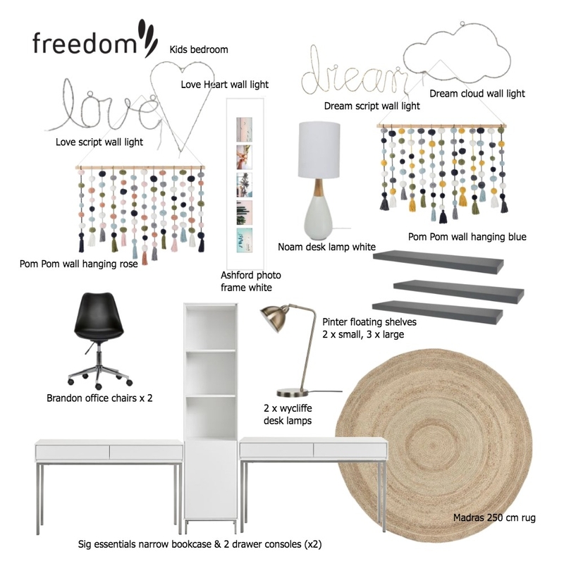 Kids bedroom Mood Board by fabulous_nest_design on Style Sourcebook