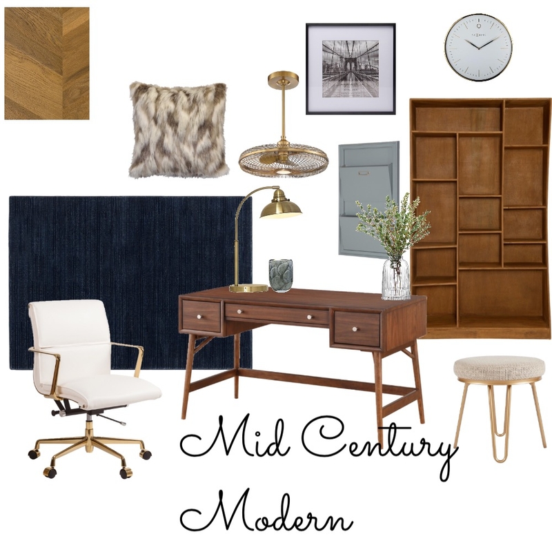 Mid Century Modern Office Mood Board by Mal02 on Style Sourcebook