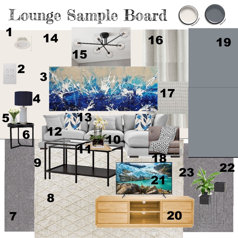 Lounge Sample Board Mood Board by snapper on Style Sourcebook