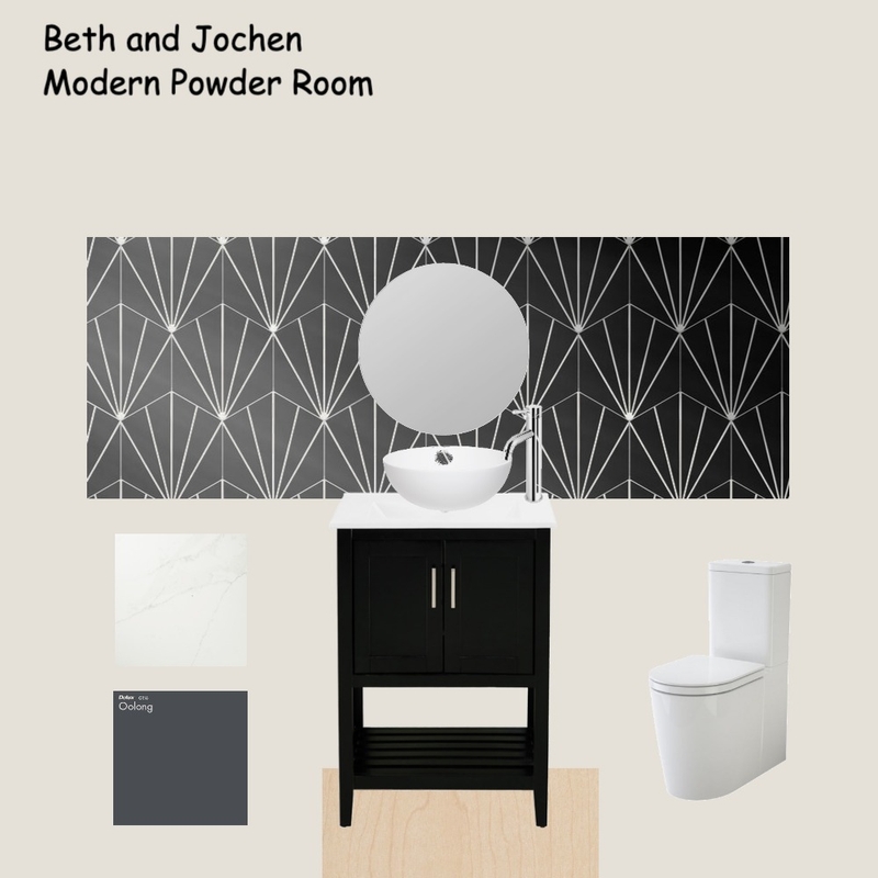 Beth and Jochen modern powder room Mood Board by DinaKutinsky on Style Sourcebook