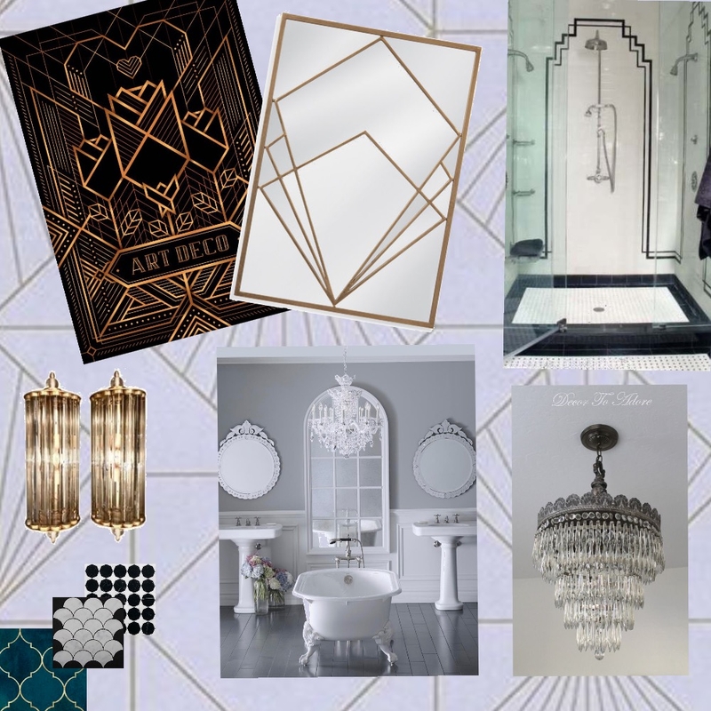 Deco bathroom Mood Board by yvonnefinlan on Style Sourcebook