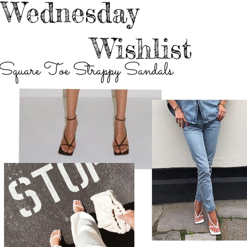 Wednesday Wishlist - Square Toe Strappy Sandals Mood Board by sbekhit on Style Sourcebook