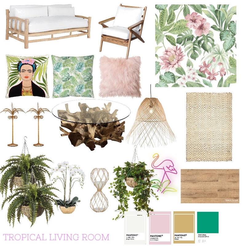 Tropical with Tweeks of Teak Mood Board by aalia on Style Sourcebook