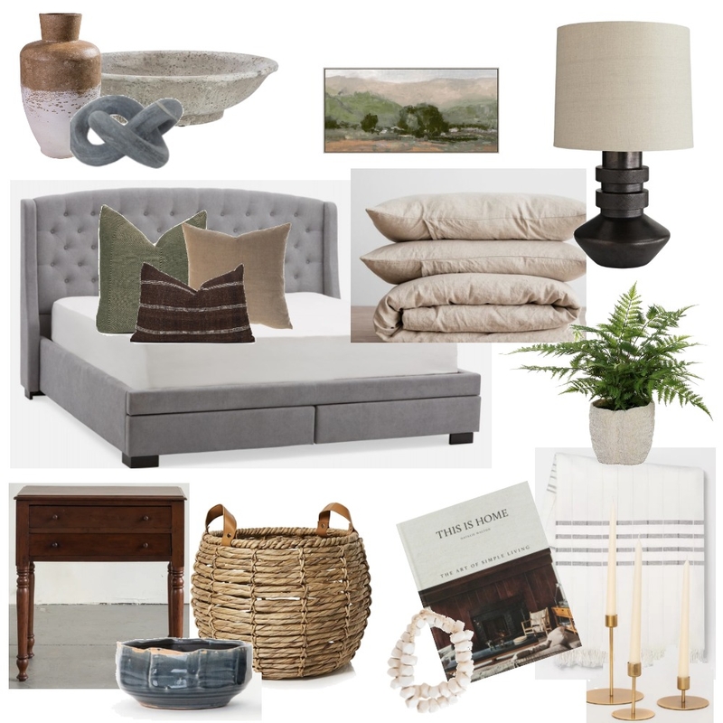 grey bed Mood Board by leighnav on Style Sourcebook