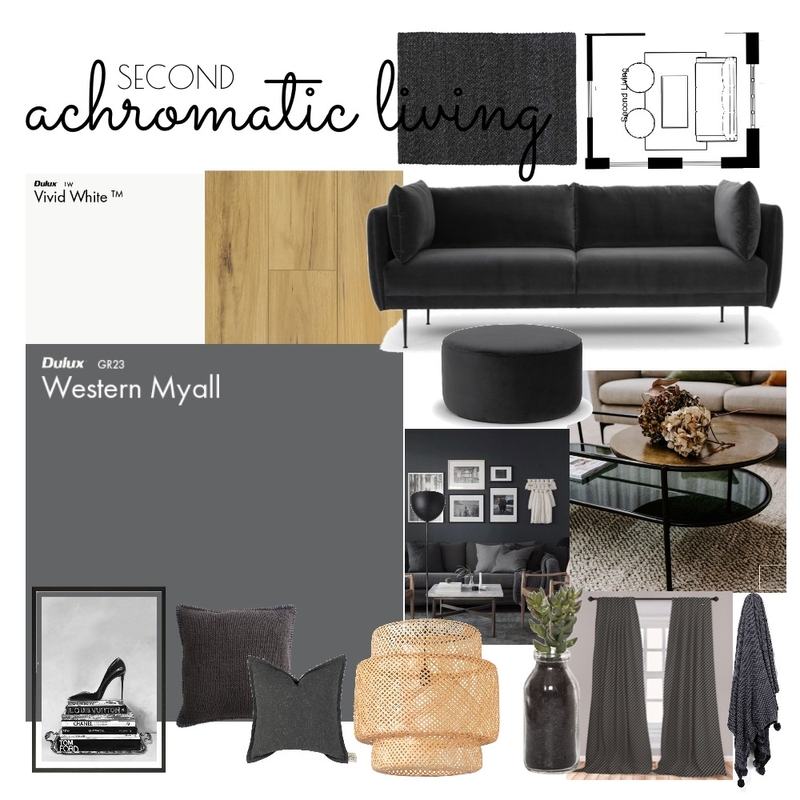 Achromatic Living room Mood Board by Jewnik on Style Sourcebook