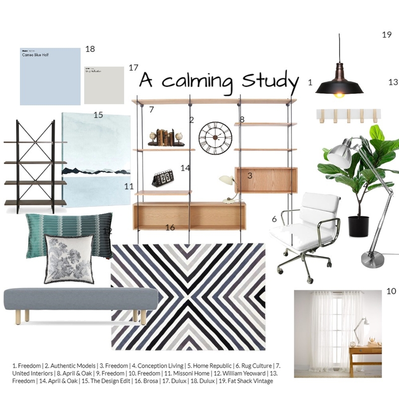 Study Mood Board by Asha_Designs on Style Sourcebook