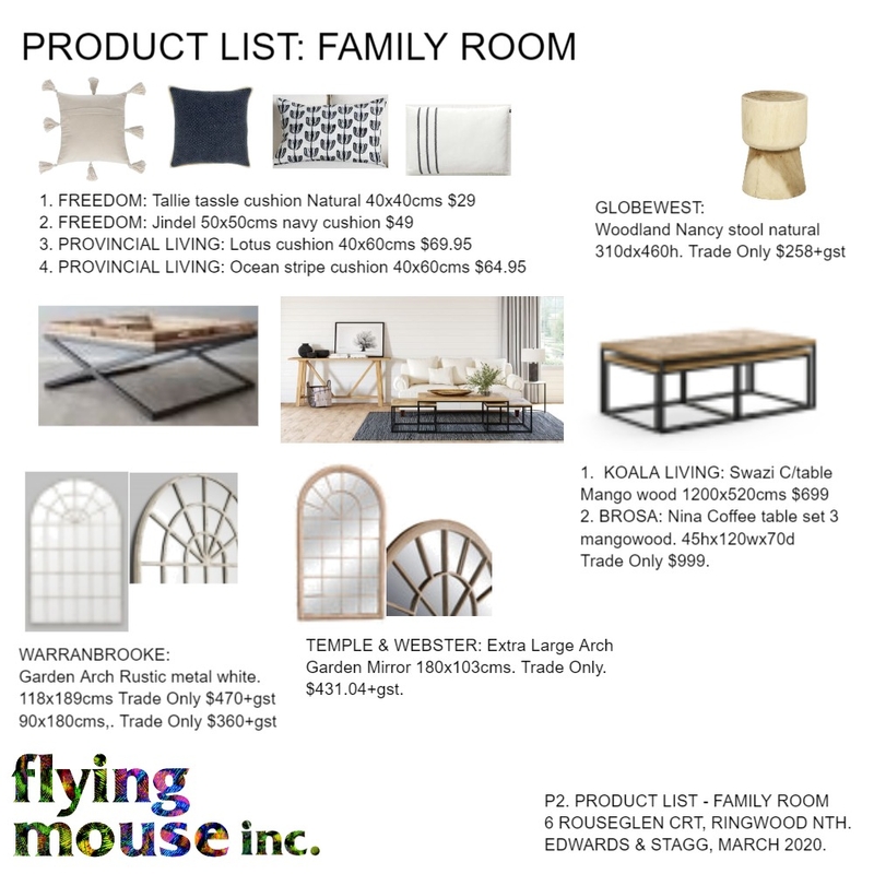 Product list: Family zone Mood Board by Flyingmouse inc on Style Sourcebook