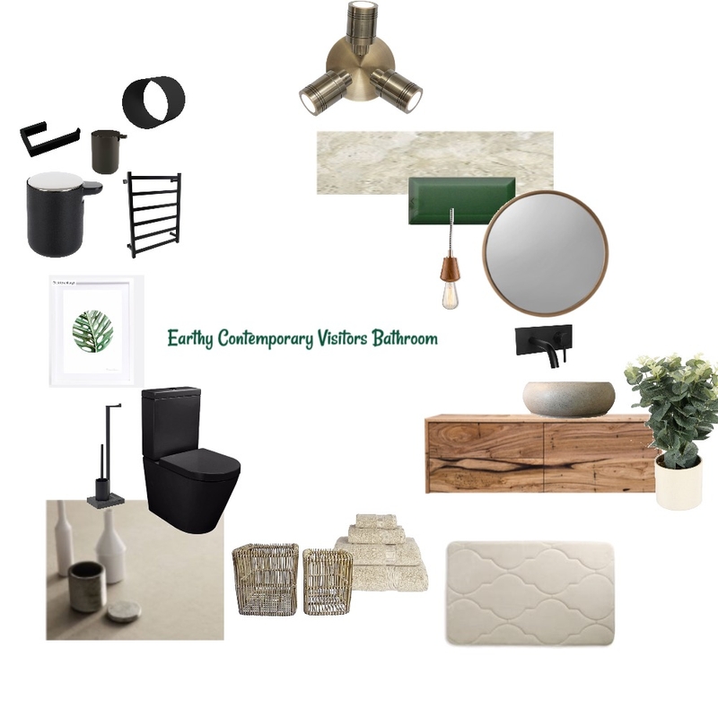 Earthy Contemporary bathroom Mood Board by nazrana786 on Style Sourcebook