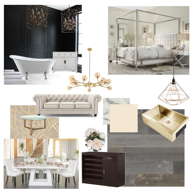 Black &amp; Cream Mood Board by tayhenn on Style Sourcebook