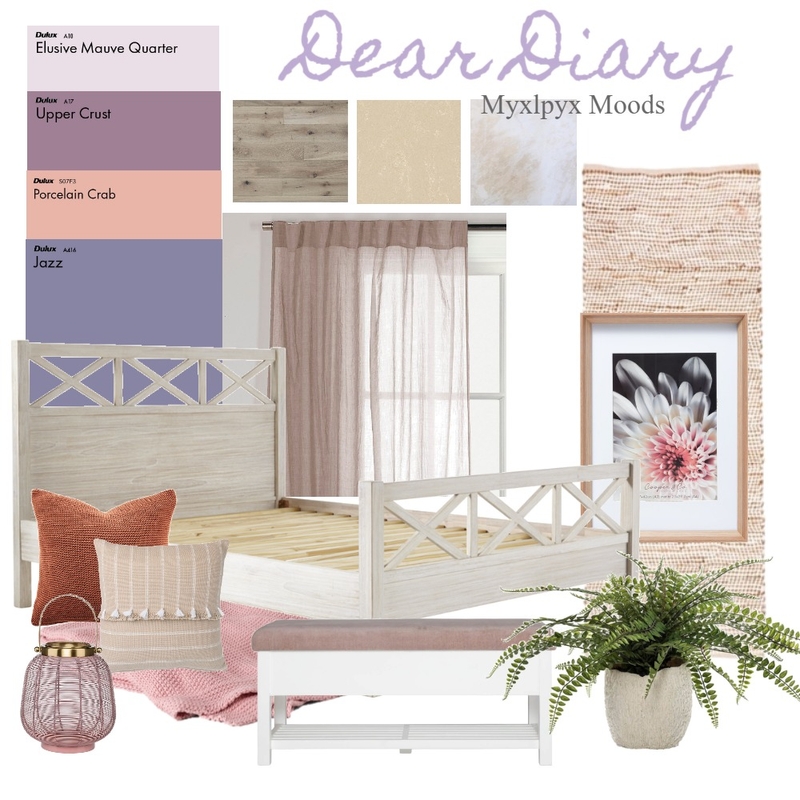 Dear Diary Mood Board by Shardoolsen on Style Sourcebook