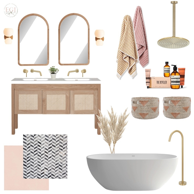 Warm Bathroom Mood Board by Eliza Grace Interiors on Style Sourcebook