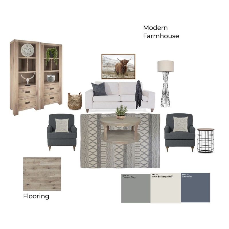 Modern Farmhouse Mood Board by eduffy on Style Sourcebook