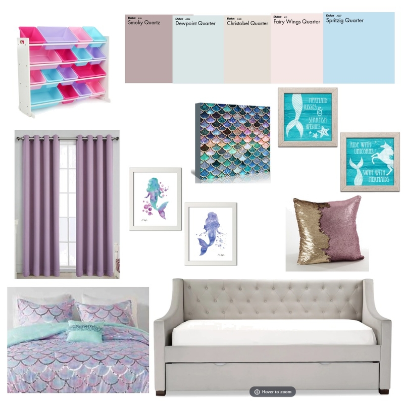 Mermaid Bedroom Mood Board by styleyournest on Style Sourcebook