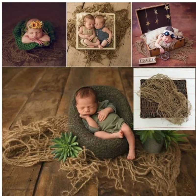 Newborn Jute Backdrop Blanket Baby Photography Mood Board by accentpillowcasebaby on Style Sourcebook