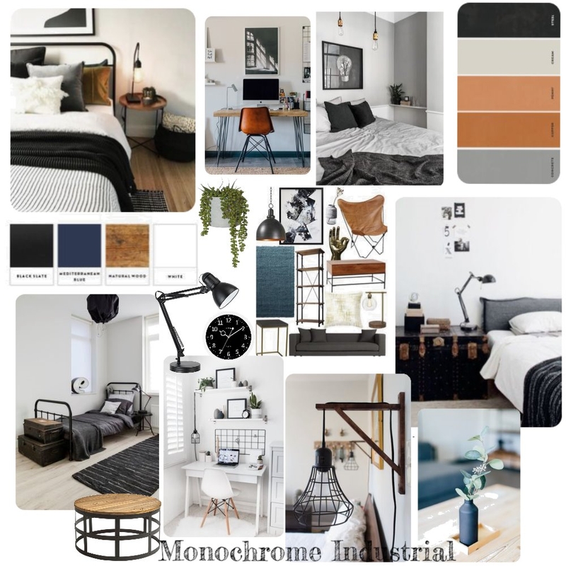 Monochrome Industrial Inspirational Moodboard Mood Board by Juliebeki on Style Sourcebook