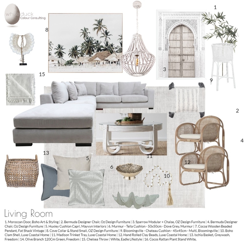 Sternlight Living Room Mood Board by White Duck Colour Consulting on Style Sourcebook