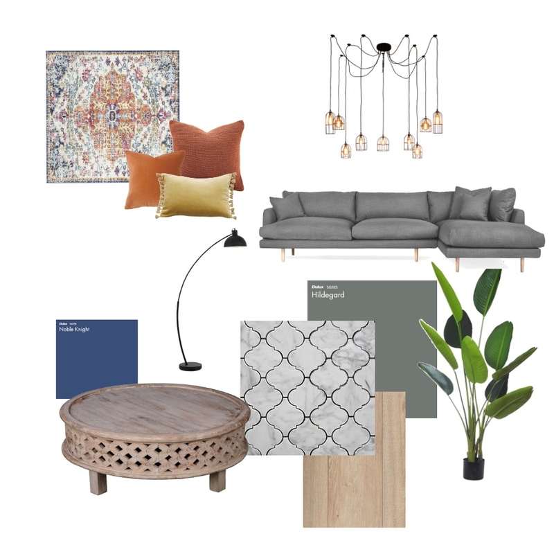 Grå, natur, rust og gul og blå Mood Board by kristineela on Style Sourcebook