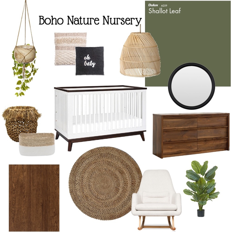 Boho Nature Nursery Mood Board by awaldbauer on Style Sourcebook