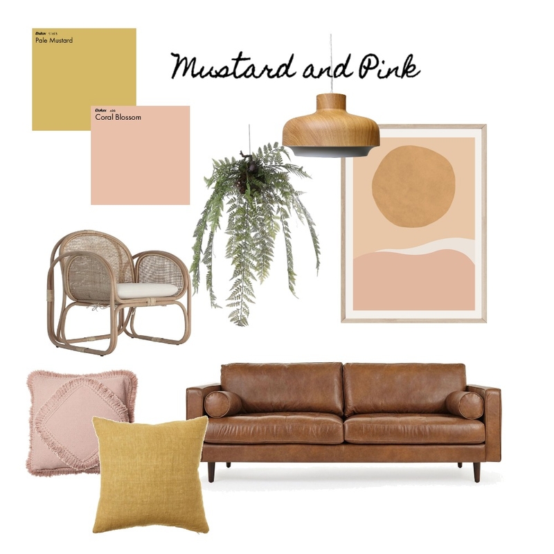 Mustard and Pink Mood Board by homedecordetails on Style Sourcebook