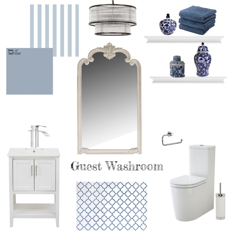 Guest Washroom Mood Board by KB design on Style Sourcebook