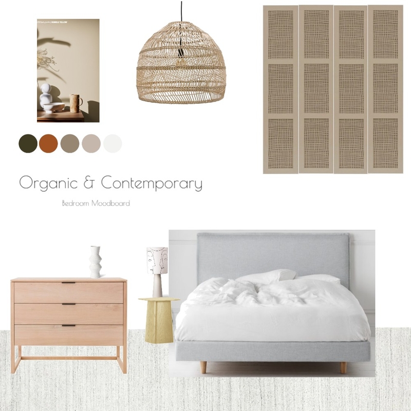 Organic & Contemporary Bedroom Mood Board by Rozina on Style Sourcebook