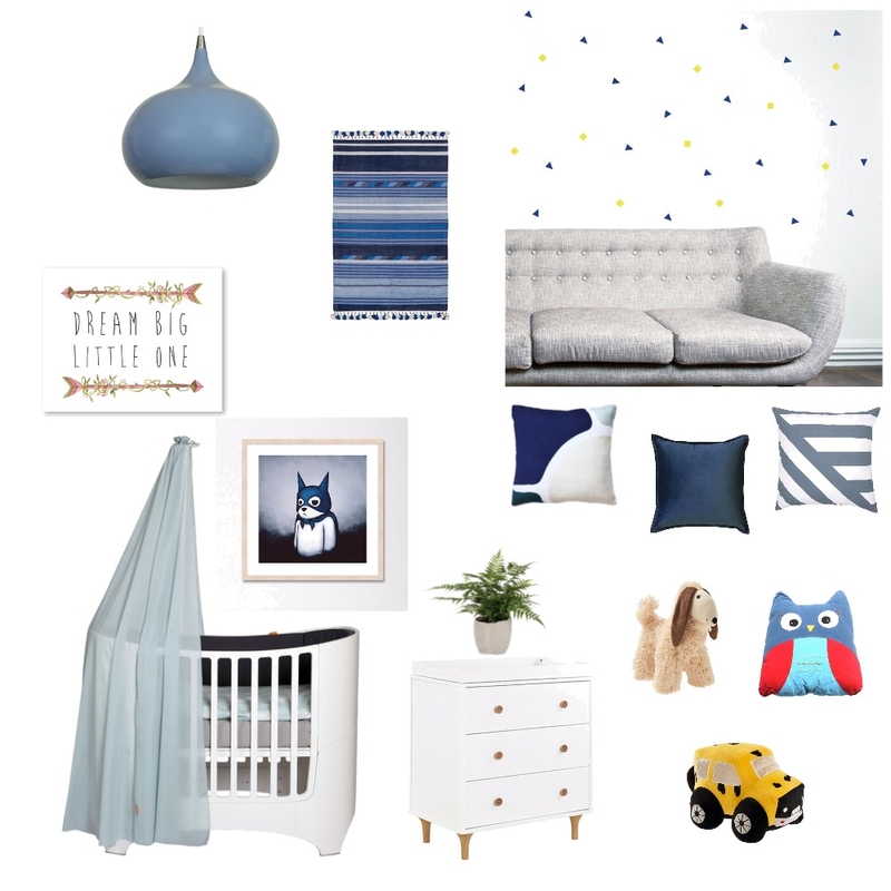 Prince's Nursery Mood Board by Go Figure Creative Designs on Style Sourcebook