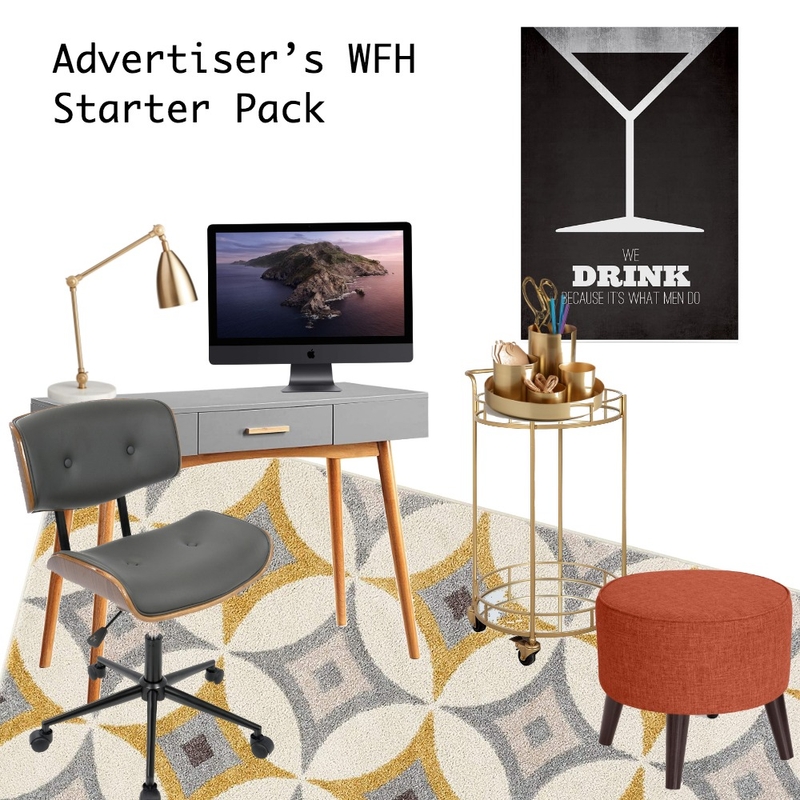 Advertiser’s WFH Starter Pack Mood Board by Drew Henry on Style Sourcebook