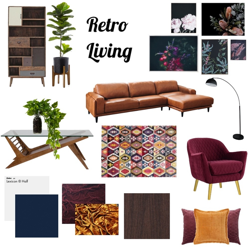 Retro Living Mood Board by candiphoo on Style Sourcebook