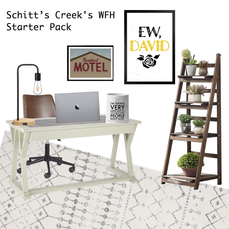 Schitt’s Creek WFH Starter Pack Mood Board by Drew Henry on Style Sourcebook